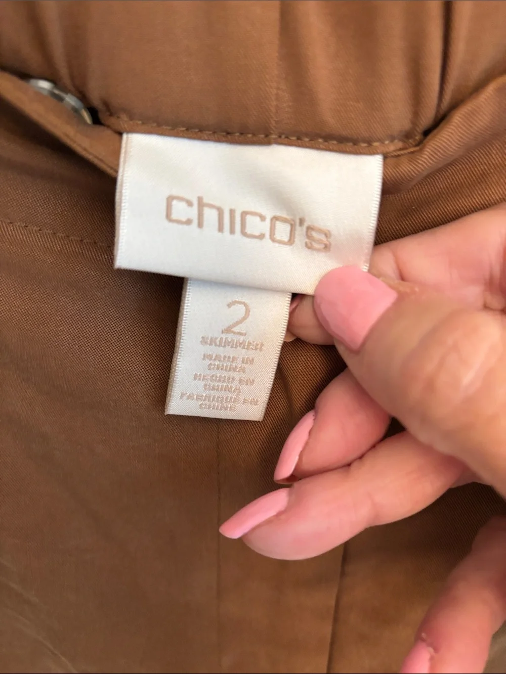 Chico's Rust-Brown Dress Chinos - Picture 2 of 3
